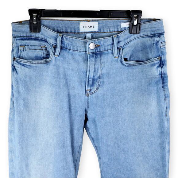 Frame Le Garcon Boyfriend Light Wash Bue Womens Jeans 29 - Picture 2 of 11
